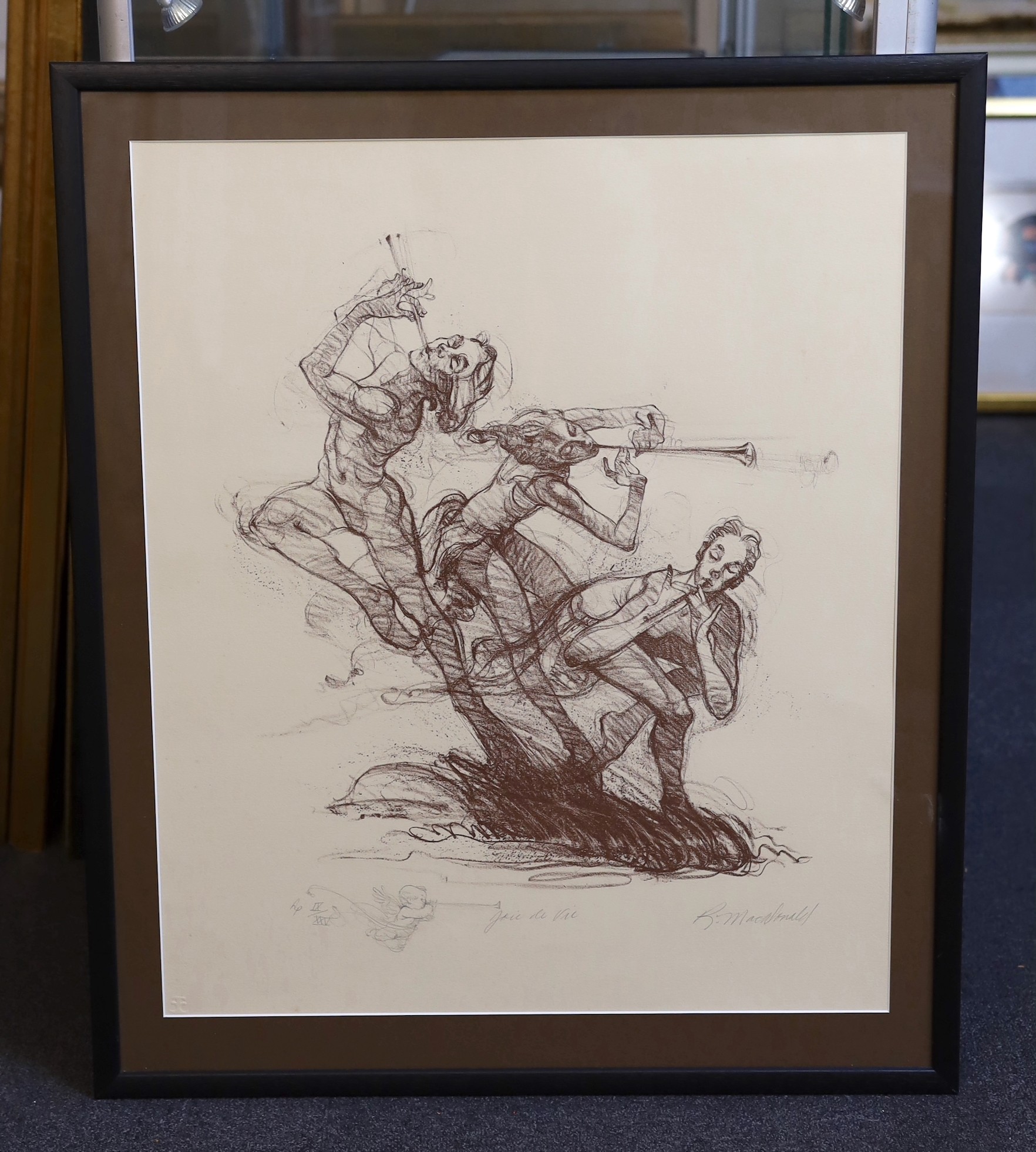 Richard MacDonald (American, 1946-), artist's proof lithograph, 'Joie de Vivre', 66 x 55cm